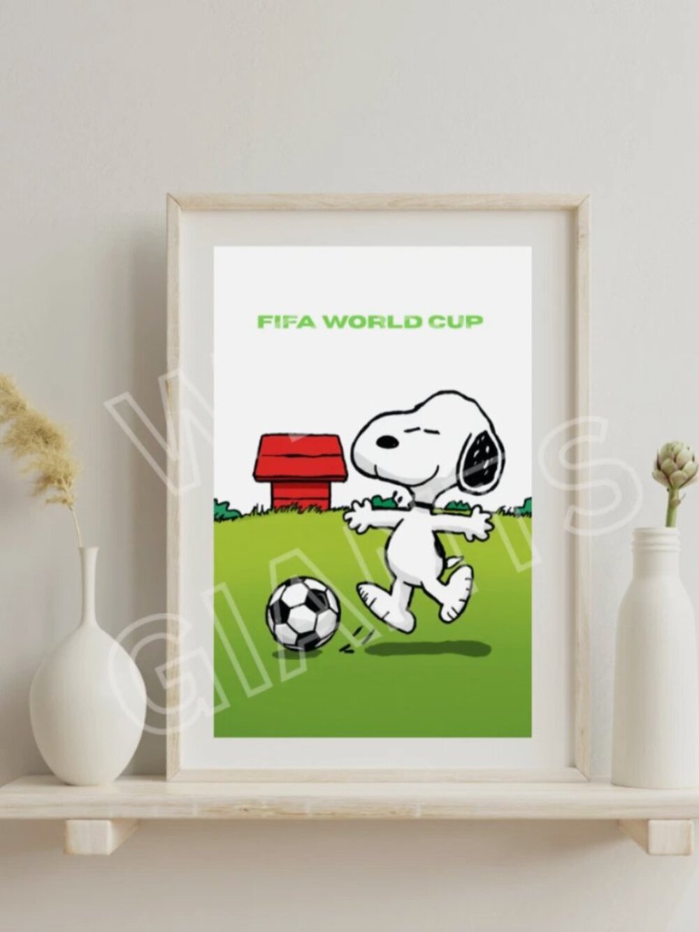 FIFA WORLD CUP Snoopy Art Print 11x17 (Soccer, Futbol, Sports)